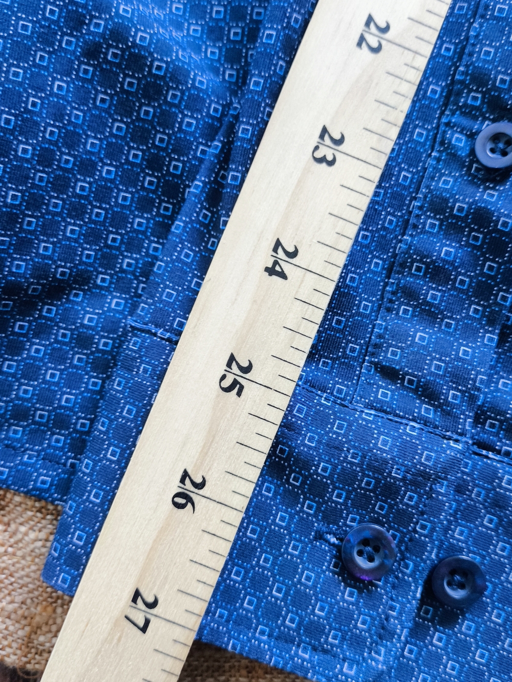 Buttercloth Icy Cotton Men's Blue Micro-Pattern Button-Up Shirt Size 2XL Tallfit - Picture 6 of 10